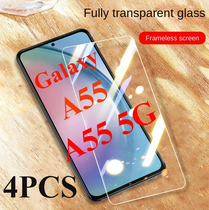 2-4Pcs/lot 10D Tempered Glass For Samsung Galaxy A55 A55 5G Screen Protector Glass Film