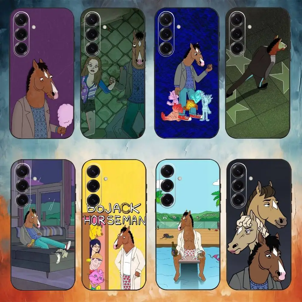 

B-BoJack Horsemans Phone Case For Samsung Galaxy A73,A72,A71,A70,A53,A52,A51,Others Soft Black Cover