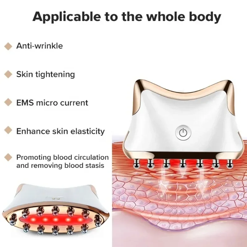 電気カッサマッサージャーマイクロカレント美顔器抗しわフェイスリフトボディスキンケアカッサマッサージネックリフトヘルスケア