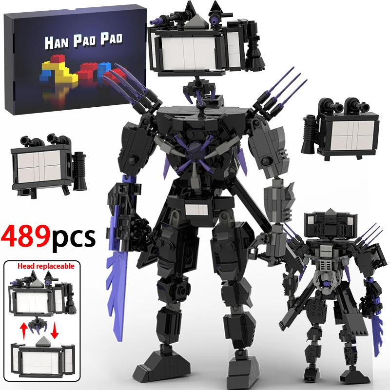 

Популярный набор блоков для сборки унитаза Skibidi, конструктор-громкоговоритель из титанов, камеран, твмен, кирпичи, модель «сделай сам», игрушки для детей, подарки на Новый год и день рождения