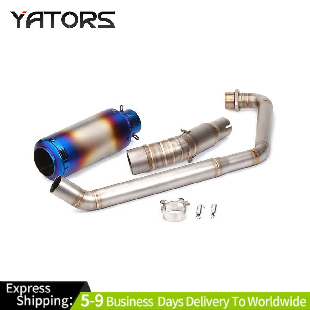 

Full Exhaust System Muffler Tips Header Pipe Blue For Honda CBR150R CB150 17-23 Exhausts Pipes