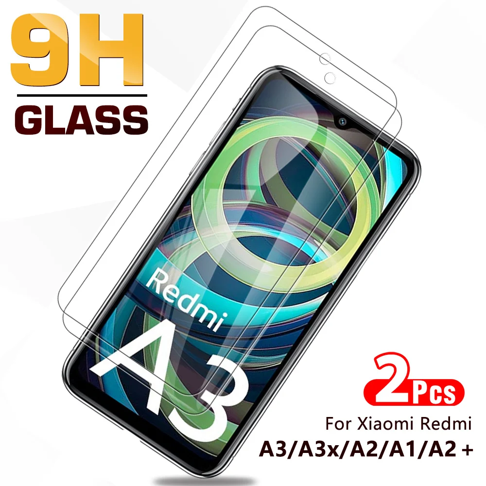 2 قطعة RedmiA3 A3 x 3A 4G زجاج واقي ل Xiaomi Redmi A3 A3x A2 A2 + A1 A1 Plus واقي للشاشة فيلم السلامة Readmi A3 A 3 4G
