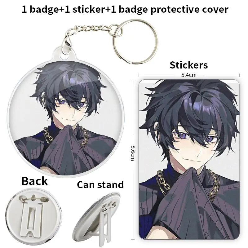 Shoto Channel vtuber Anime Character Soft Button Badge Brooch anchor Peripherals Pin Cosplay Decoration Trinket Chest tag