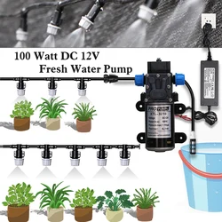 100W Electric Water Pump Atomizing Irrigation System Spray Watering Cooling Kit Greenhouse Plant Sprinkler Pergola Garden Tool