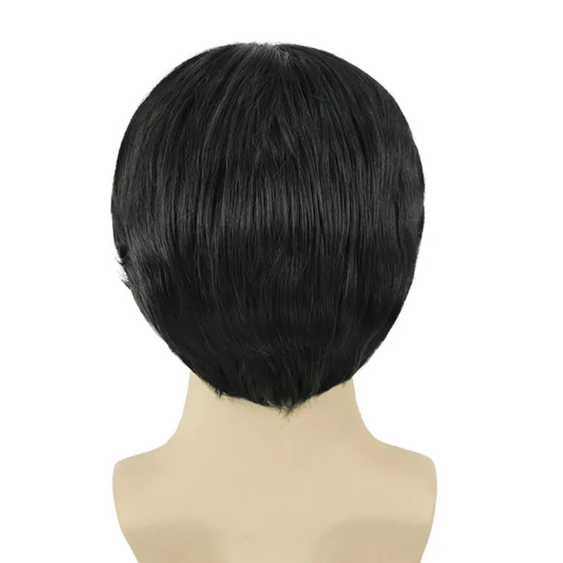 SQRDGQ Synthetic Hair Man wigs Pixie Cut Short Wig For Men Brown Black Wigs for Male High Quality Man Wigs