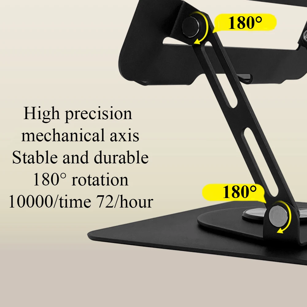 Imagem -06 - Loryi-suporte Dobrável e Ajustável para Laptop Mesa do Computador Base Giratória de 360 ° Aço Carbono Portátil se Adapta Macbook