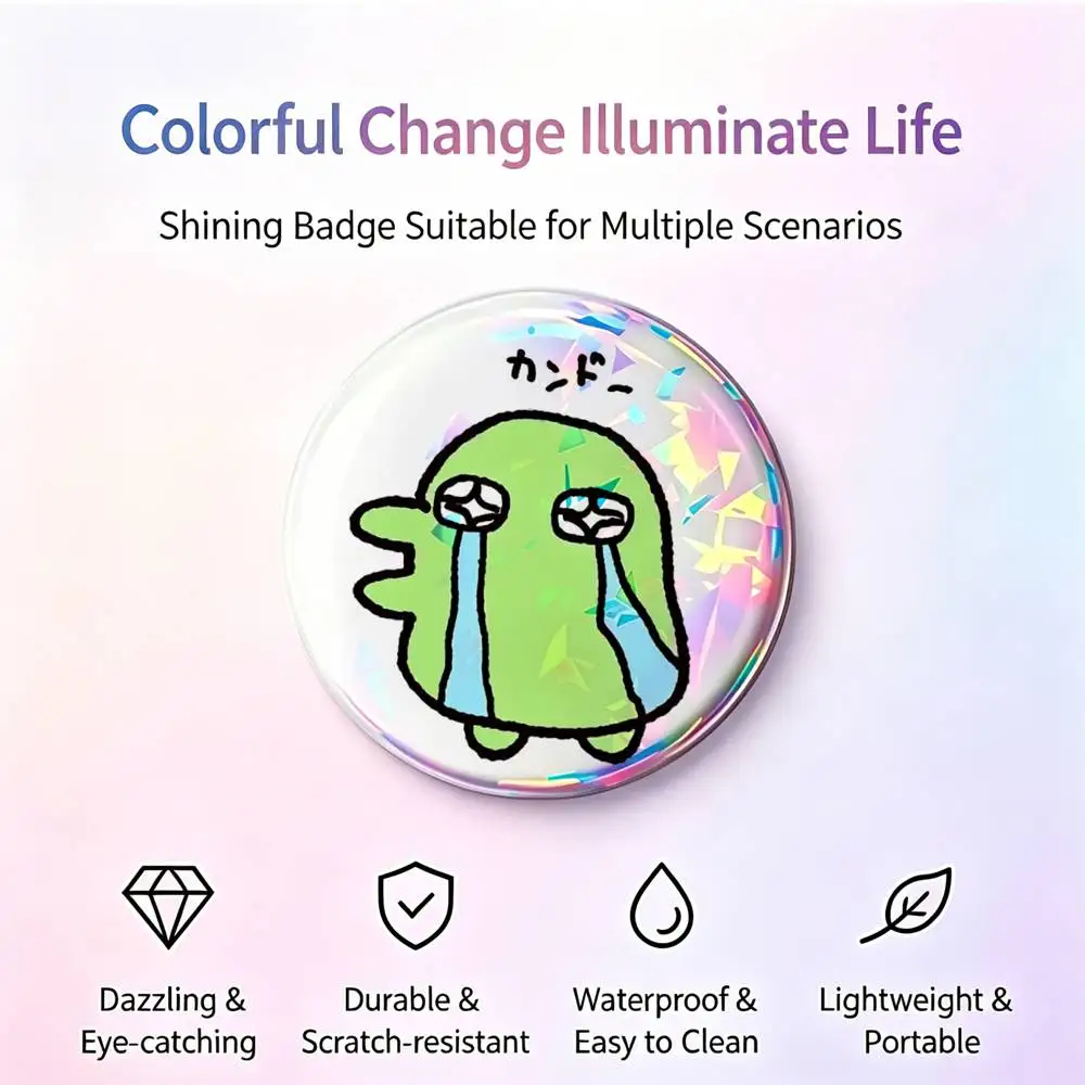 So cute T-Tamagotchi K-Kuchipatchi Custom Printed Tinplate Pins Personalized Lapel Badge Gifts