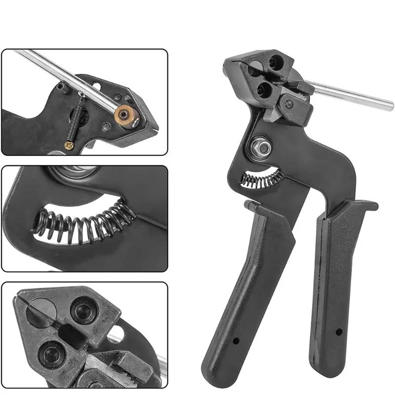 Stainless Steel Cable Tie clip Self Locking Tensioner Tool Manual Tightening Cutting Plier For Steel Zip Tie Marine Pipe Wiring
