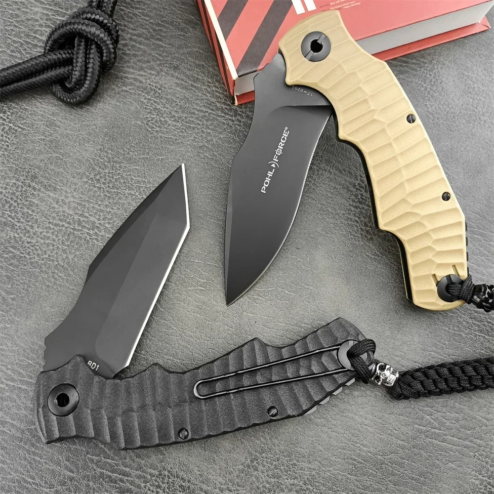 Excellent Pohl Force BD1 Utility Pocket Folding Knives D2 Blade G10 Handle Combat Tactical EDC Knives Outdoor Survival Tool