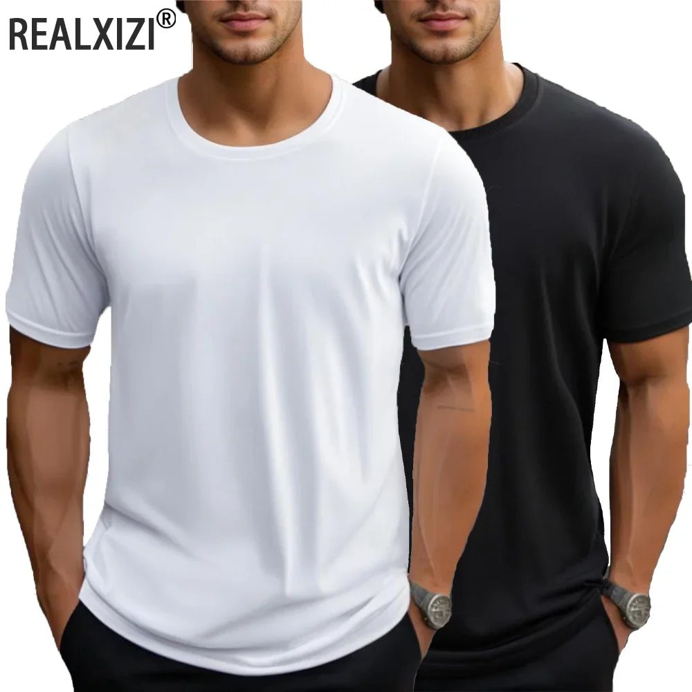 

Men's Base Layer T-shirt Casual Soft Fitness Breathability Quick-drying Round Neck Short Sleeve Summer Thin T-shirts Men Clothes