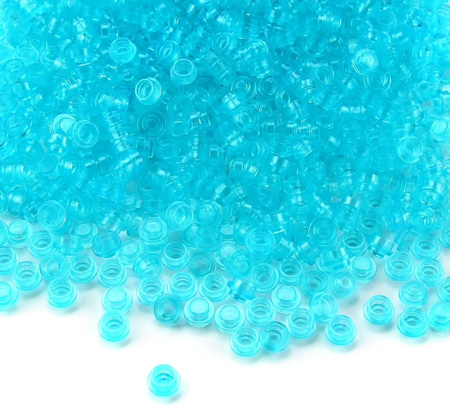 

1000PCS Transparent Round Plates 1X1 Building Blocks MOC Water Pieces Bricks Dots Bulk Studs Accessories Kit Compatible wit