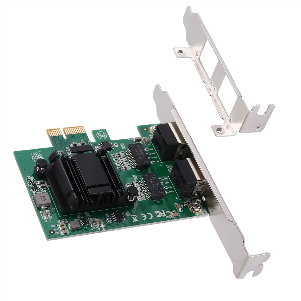 A71Z 2-Port Gigabit PCIe Network Card 1000M Dual Ports PCI Express Ethernet Adapter with 82571EB LAN NIC Card for