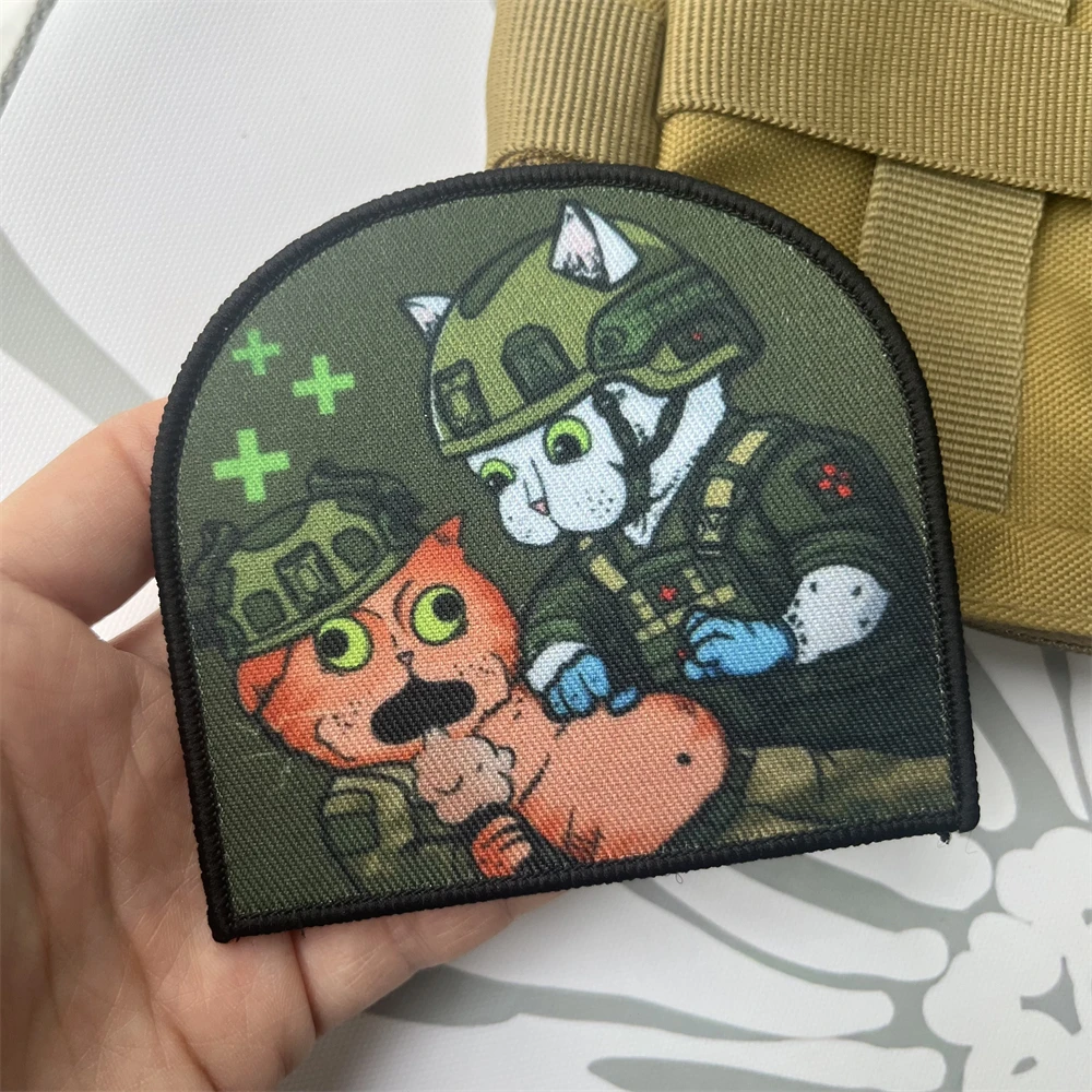 

Decompression Needle Medical Rescue Morale Badge Patch Tactical Military Armband Printed Hook and Loop Patches