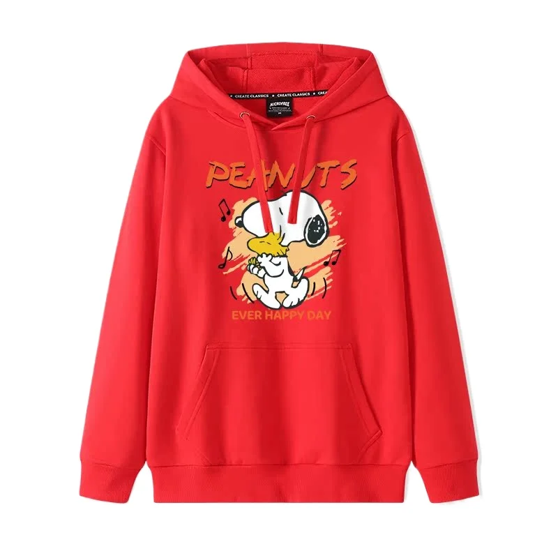 Snoopy Sweater Women\'s Spring and Autumn 2024 New Japanese  Collegte Wind Velvet Hooded Pullover Jacke Cute Sweet Simple Clothes