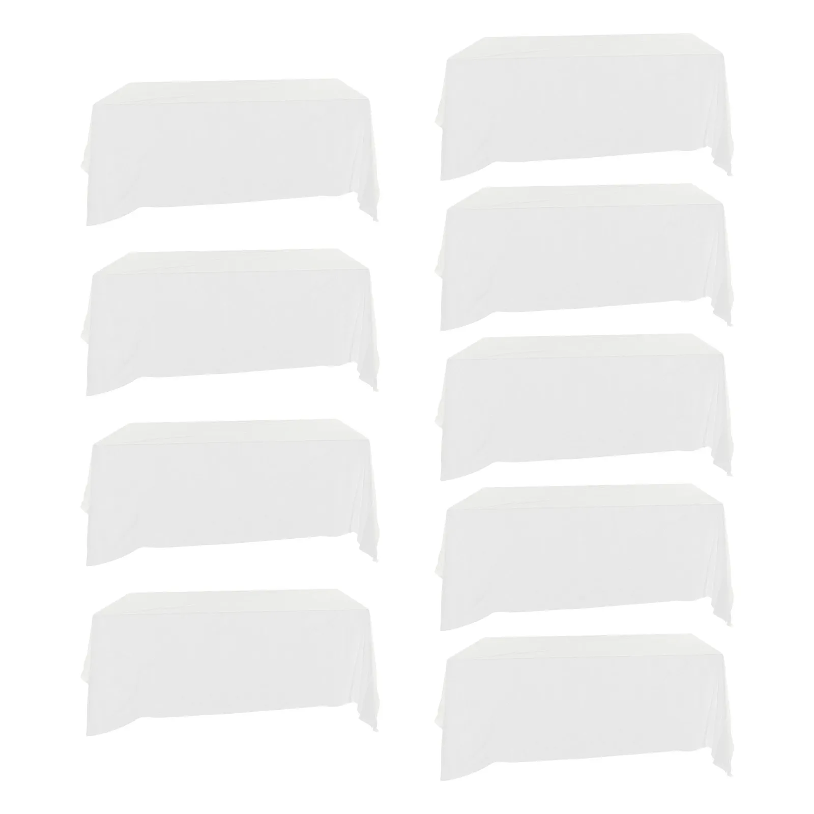 9Pcs Disposable Tablecloth Premium Plastic Dust Proof Waterproof Scratch Resistant for Wedding Party Picnic Outdoor Banquet