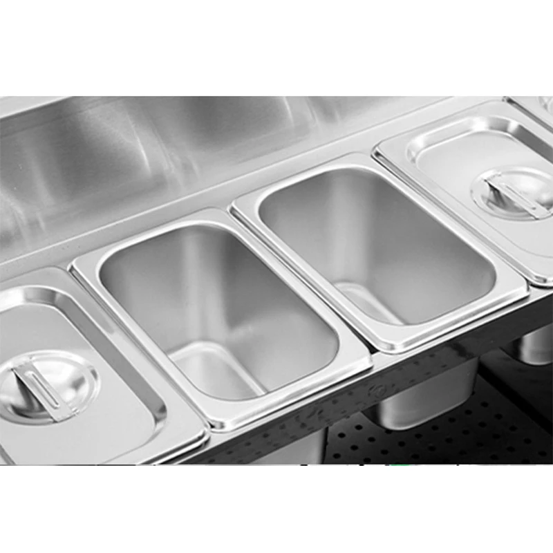 كامل الفولاذ المقاوم للصدأ الحديثة طاولة بار بار مطعم محطة بار التجارية محطة نادل لشاي فقاعات