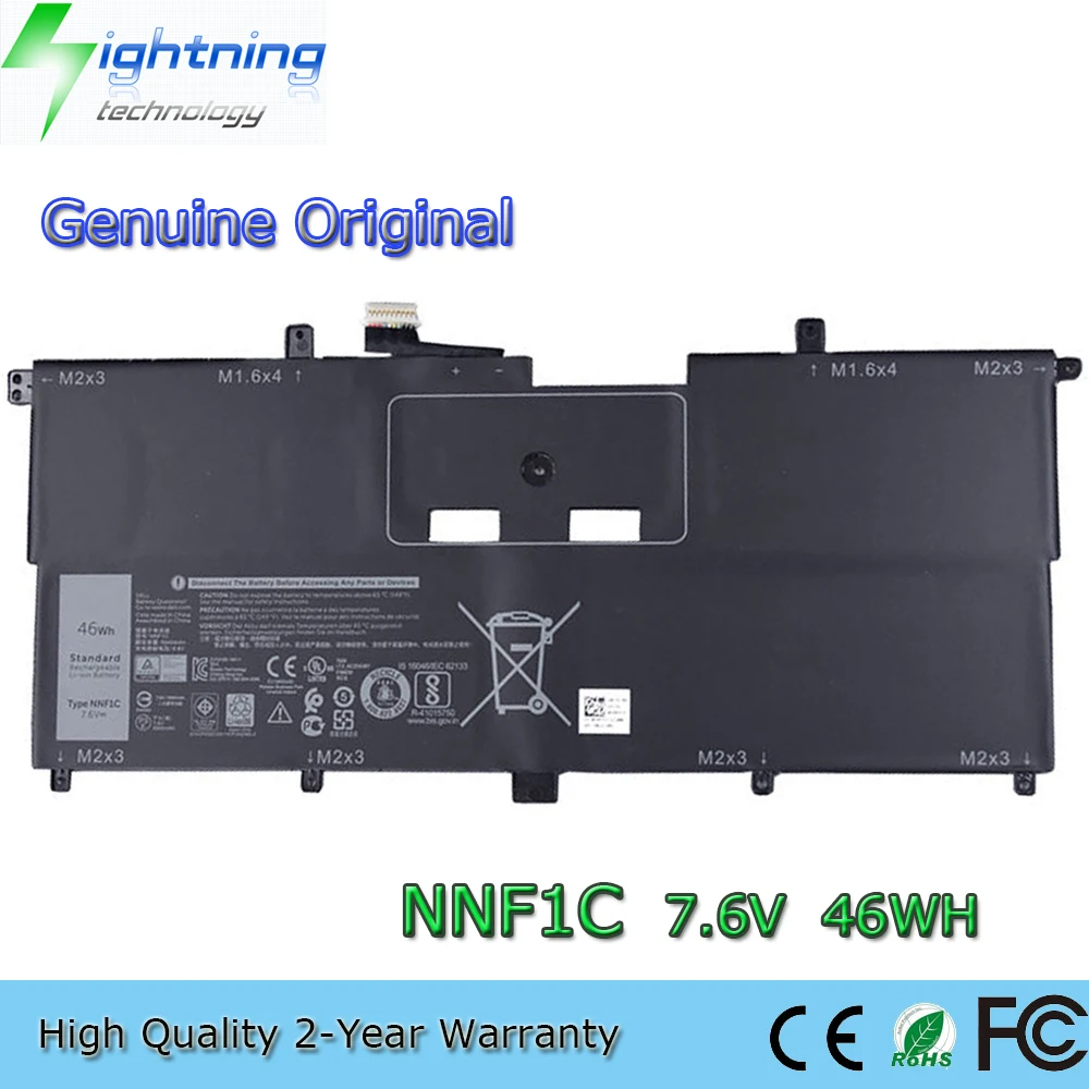 

NNF1C 7.6V 46Wh Laptop Battery For Dell XPS 13 9365 2-in-1 HMPFH P71G D1605TS D1805TS etc.