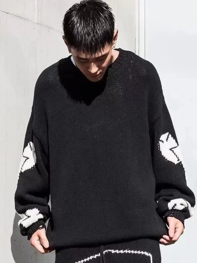 

Loose Knitted Long Sve round Ne Sweater Tapestry Scroll High Street Sle ex Youthful Vitali Faion Autumn Wear