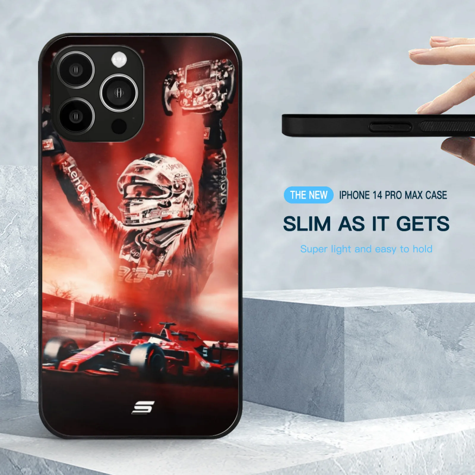 Vettel 20 Tempered Glass Case For Iphone 15 14 13 12 11 Pro Max X 7 Plus Case Vettel Vettel Customized Phone Case