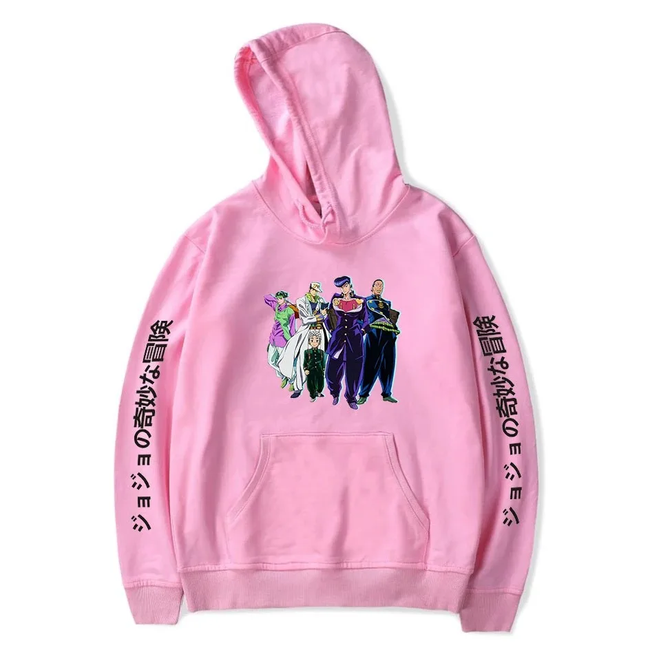 JoJo's Bizarre Adventure Hoodies para Homens e Mulheres, Moletons Harajuku, Moda Anime Hoodie, Streetwear dos desenhos animados japoneses