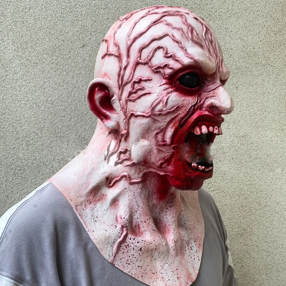 Horror Infected Zombie Maski Cosplay Wampir Demon Potwór Lateksowy Kask Halloween Ghost House Bar Karnawał Impreza Kostium Rekwizyty