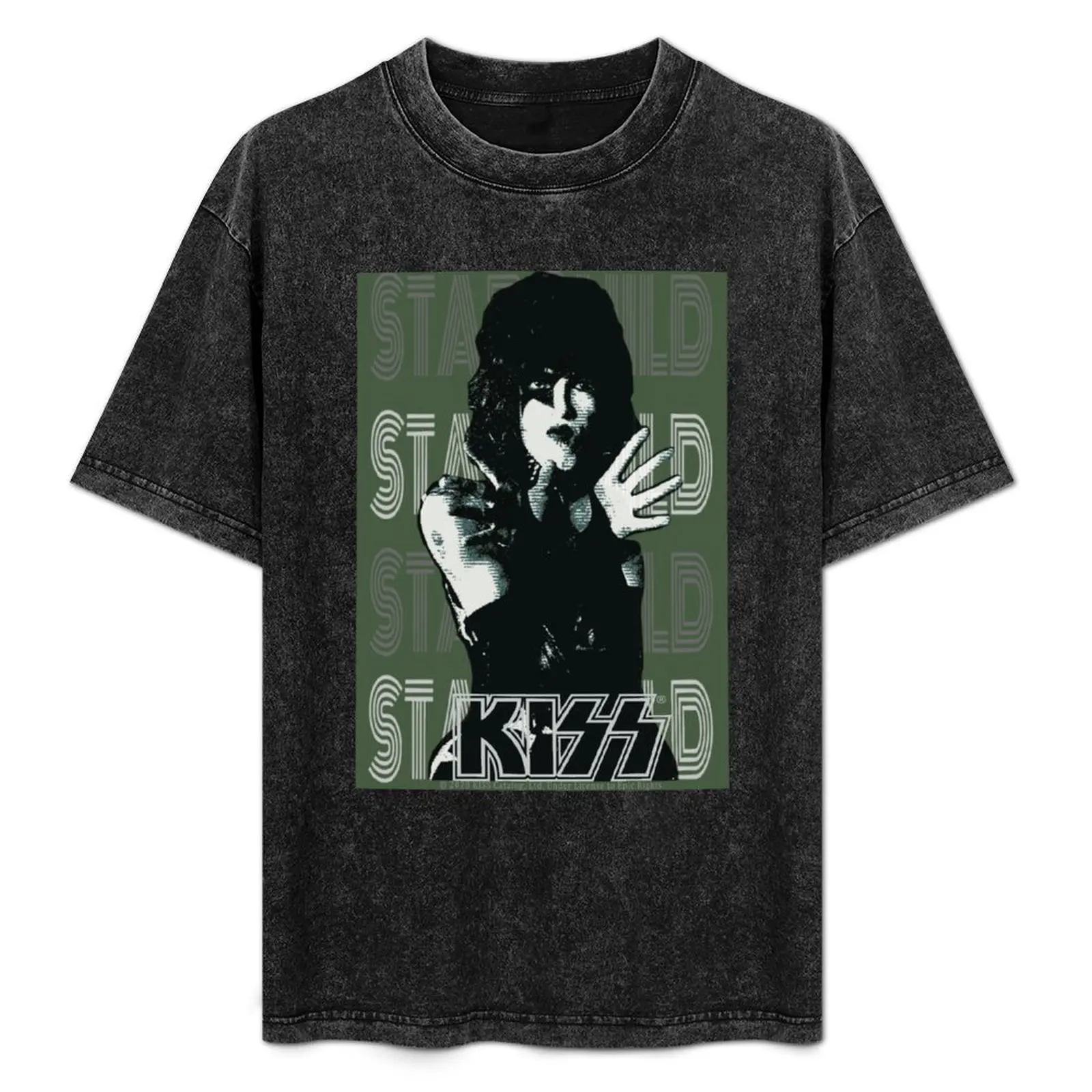 

KISS Starchild Army Background KISS Army V1 T-Shirt Simple Print Design T-Shirt