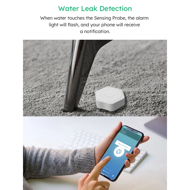 Tuya Zigbee-Capteur de fuite d'eau, détecteur de niveau, protection contre les fuites d'eau, système d'alarme via Smart Life App Control