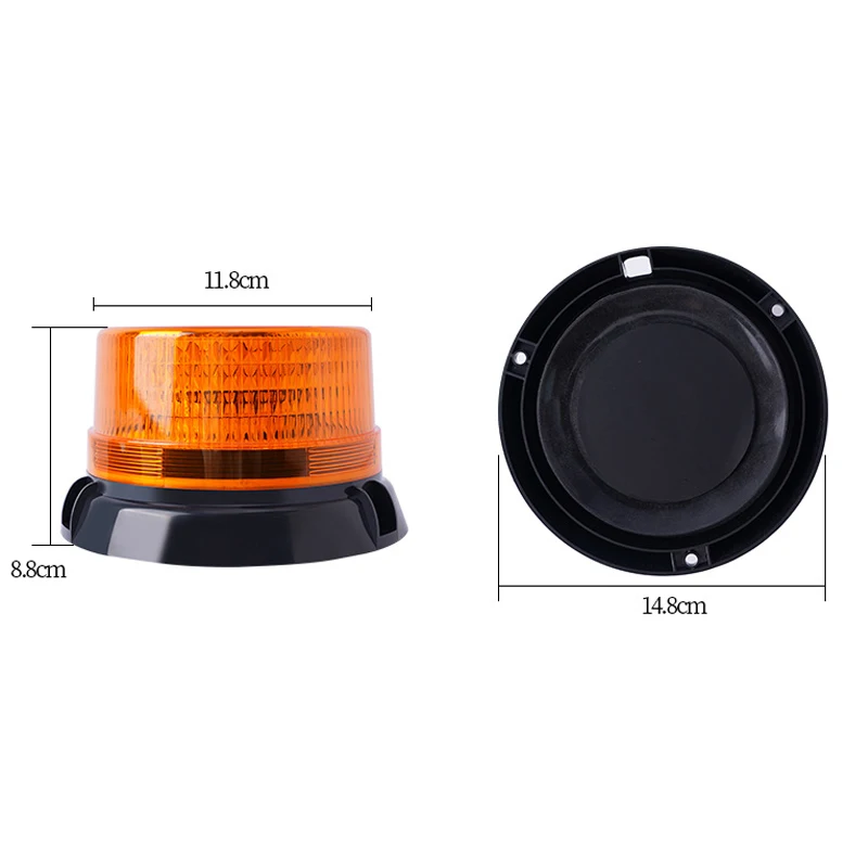 Car Strobe Light Emergency Car Rotating Traffice Indication Car Flash Beacon Light LED Orange Blue Red Flash Car Warning Light