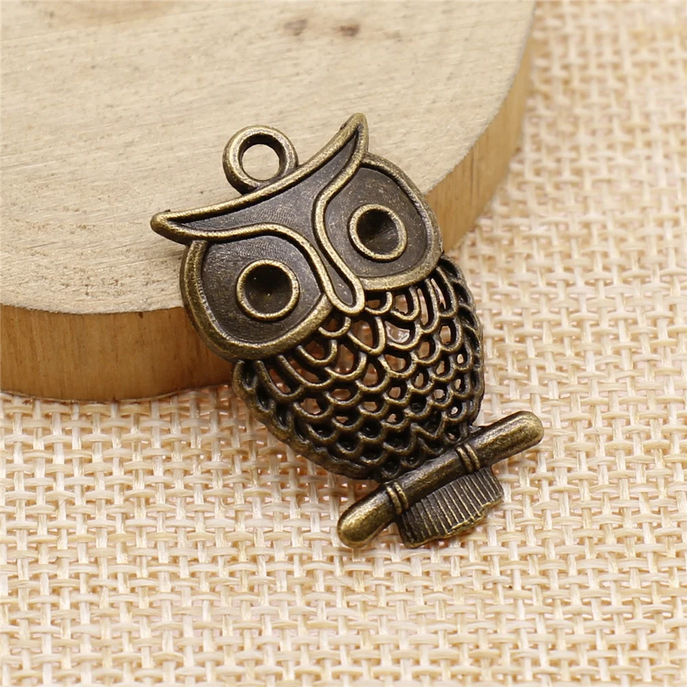 

80pcs 32x19mm Owl Charm For Jewelry Making Antique Bronze Color Pendant Charm Jewelry Accessories