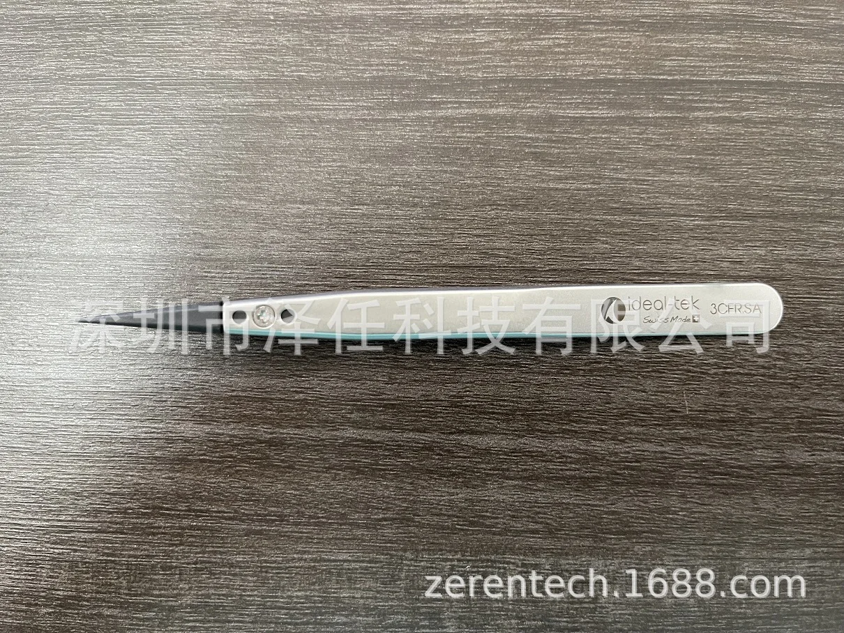 

Пинцет Ideal Tek 3CFR SA, черные антистатические пинцеты с пластиковой головкой, садовые инструменты Milwaukee
