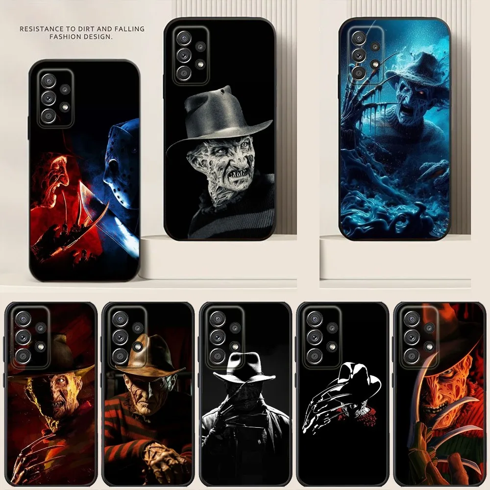 F-Freddy Horror K-Krueger  Phone Case For Samsung S24,S21,S22,S23,S30,Ultra,S20,Plus,Note,10,9,5G Black soft silicone case