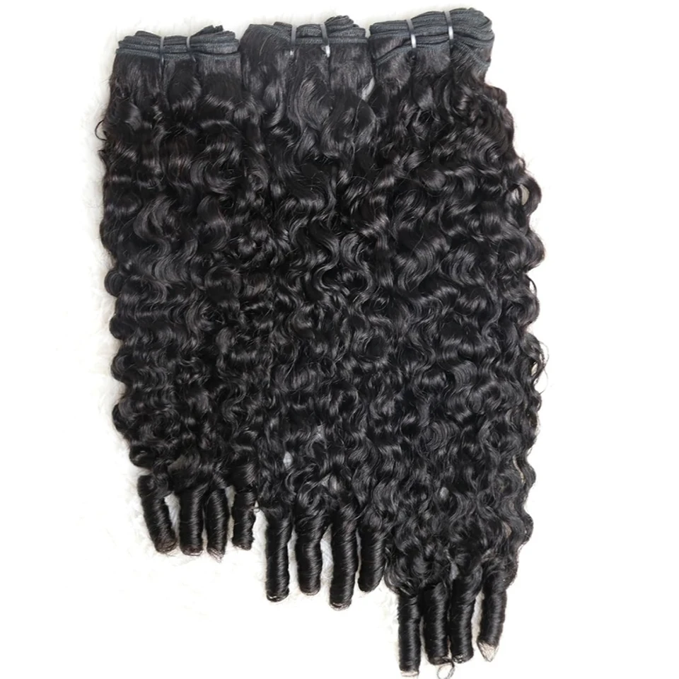 Beaufox Burmese Curly Hair Bundles Pixie Curly Bundles Human Hair Virgin