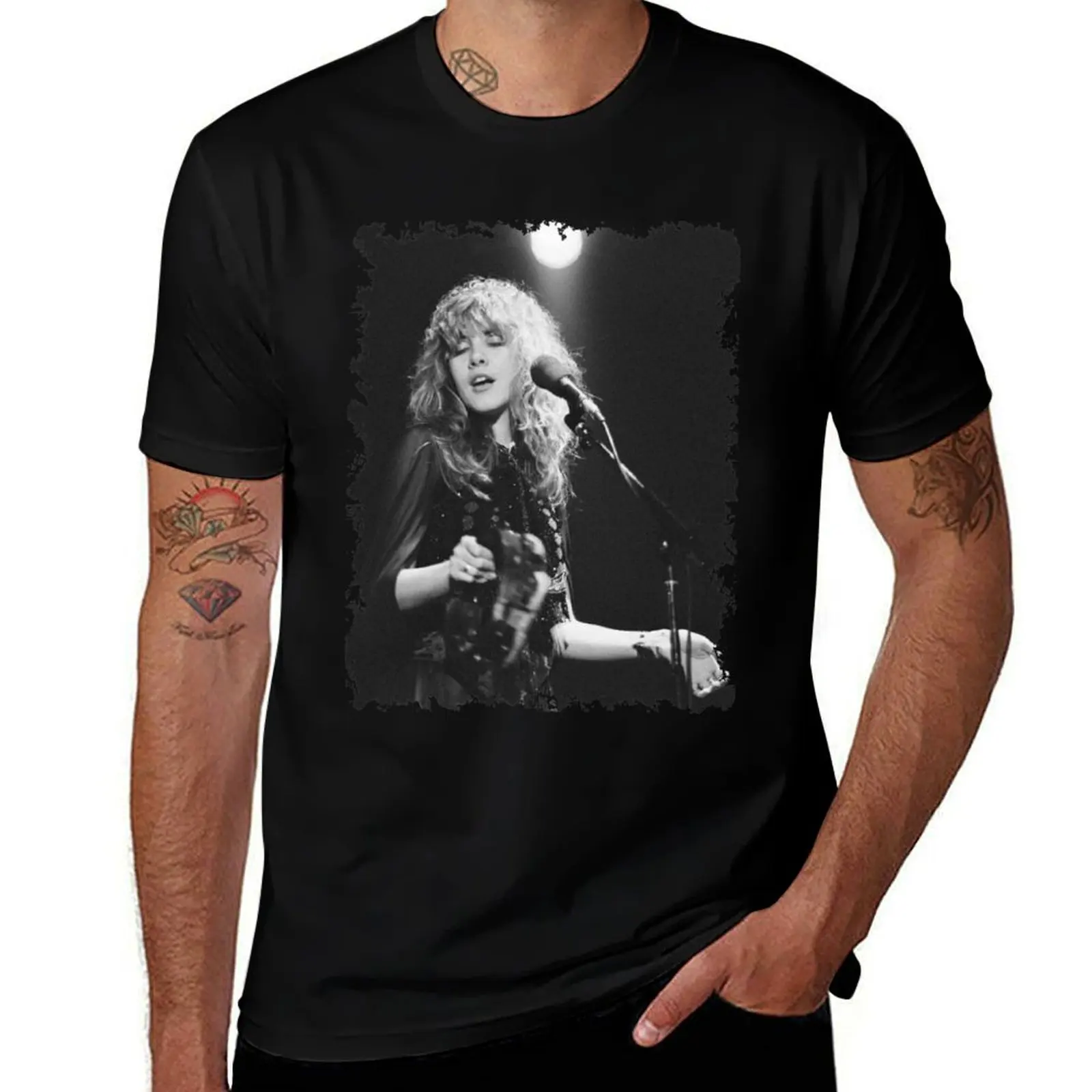 

Vintage Stevie-Art Nicks Design T-Shirt man t shirt luxury cotton t shirts man 100% T-Shirt