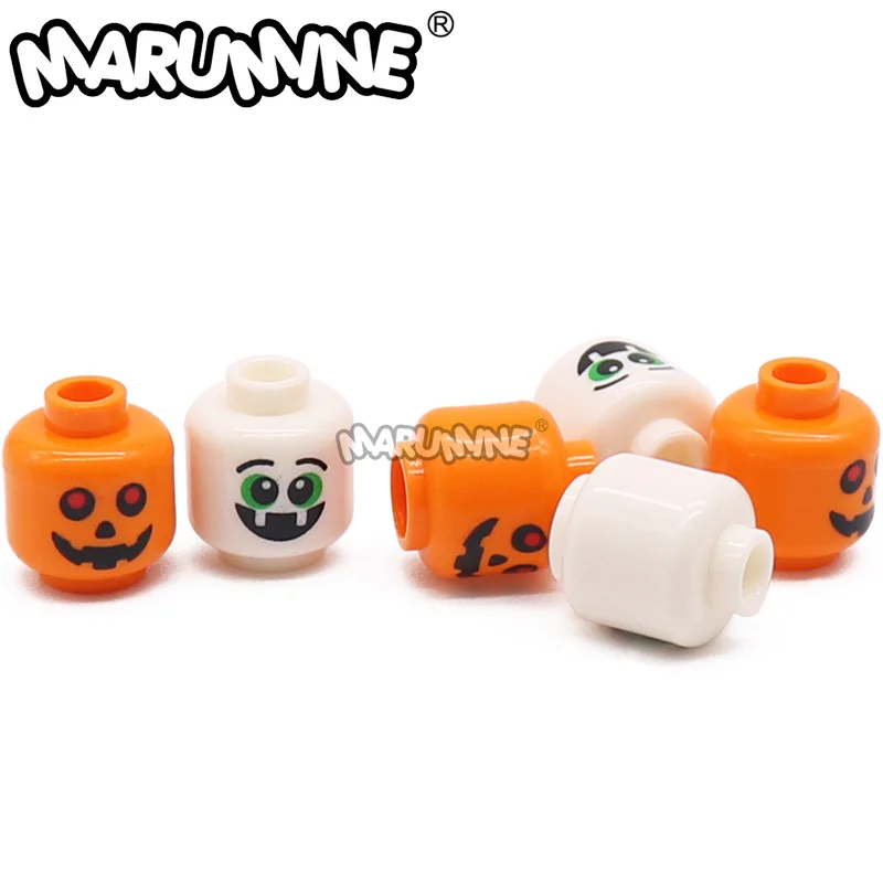 

Marumine 80PCS 3626 Halloween Printing Ghost Heads Accessories Compatible MOC Bricks DIY Blocks Mini Modeling Puzzle Parts