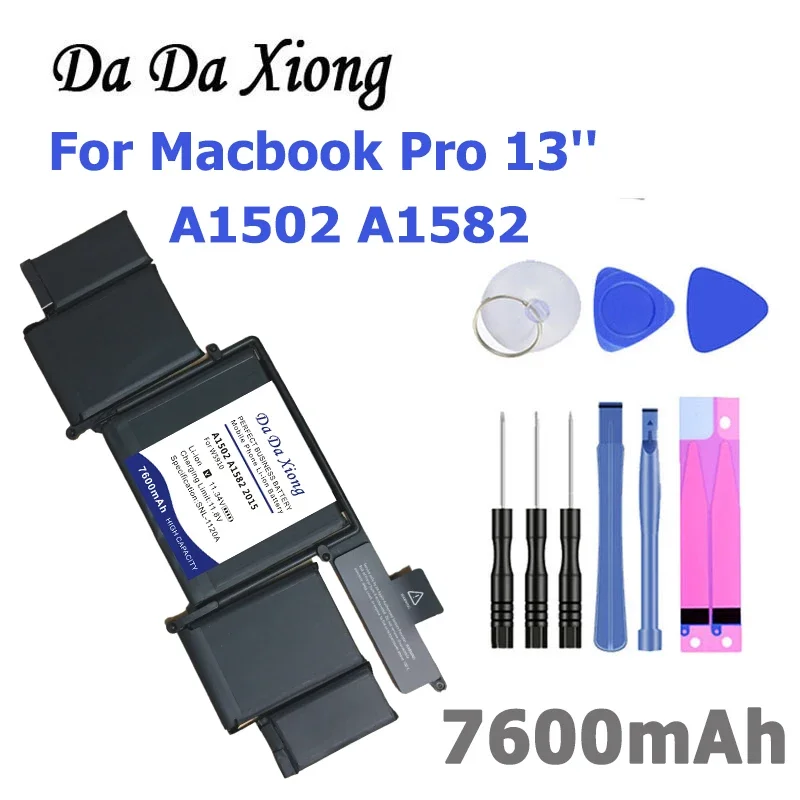 A1582 7600mAh Laptop Battery For  Macbook Pro 13