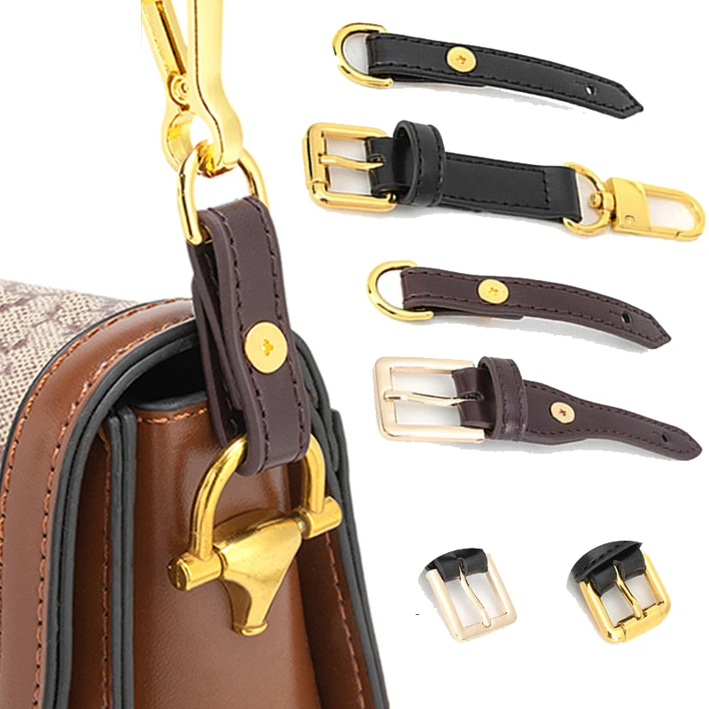 1pcs Genuine Leather Bag Strap Shortening Adjustable Buckle Shoulder Handbag Modification Shorten Strap Hardware Accessories