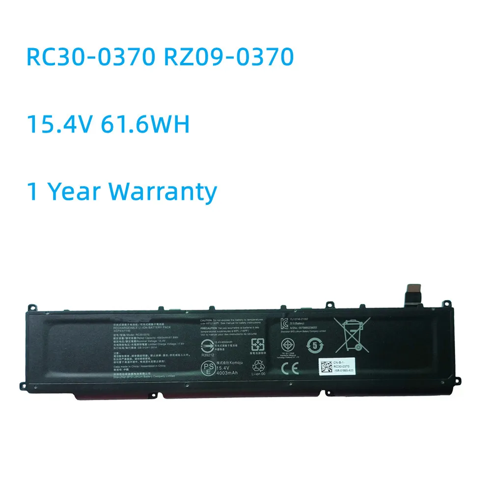 

RC30-0370 RZ09-0370 61.6WH Laptop Battery For Razer Blade 14 2021 2022 RZ09-0368 RZ09-0427 RZ09-0370AE23 RZ09-0370BEA3-R3U1