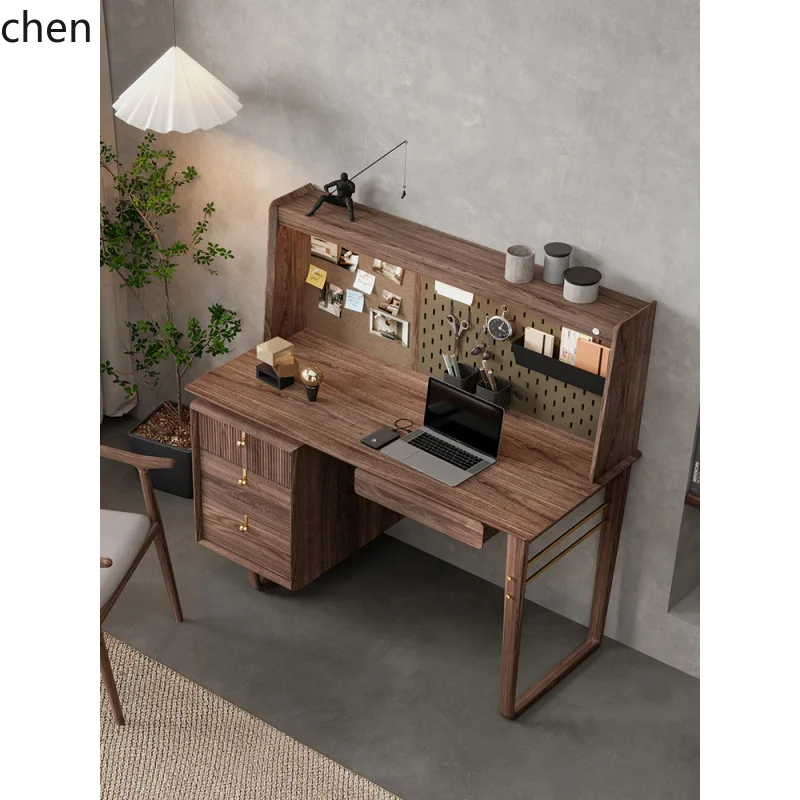 

a6 Solid Wood Desk with Desktop Bookshelf Student Writing Desk Creative Handcraft Workbench