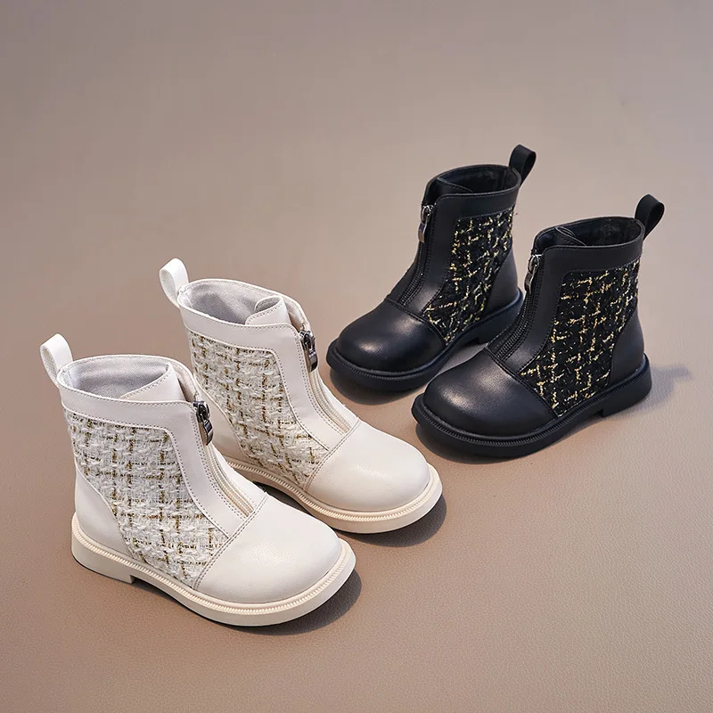 Brand Girl Boot 2025 Autumn New British Child Ankle Boots Middle Large Girls Shoe Retro Kids Shoes Designer Women Boots Ботинки