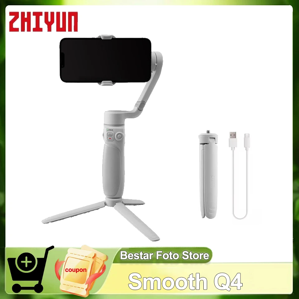 Stabilizzatore cardanico per smartphone ZHIYUN Smooth Q4 Stabilizzatore cardanico per smartphone a 3 assi per iPhone