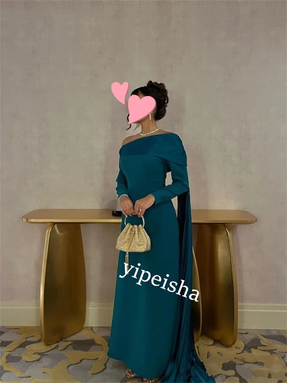 Customized  Jersey Draped Homecoming A-line One-shoulder Bespoke Occasion Gown Long Dresses Saudi Arabia