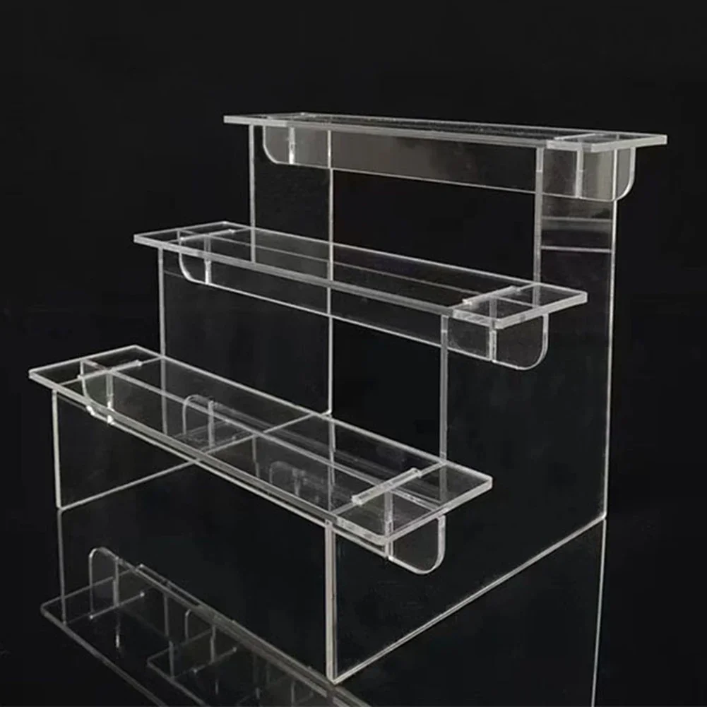 Acrylic Riser Display Stand Perfume Organizer Shelves For Amiibo Funko Figures Toys Cupcake Desserts Collection Cosmetic Jewelry