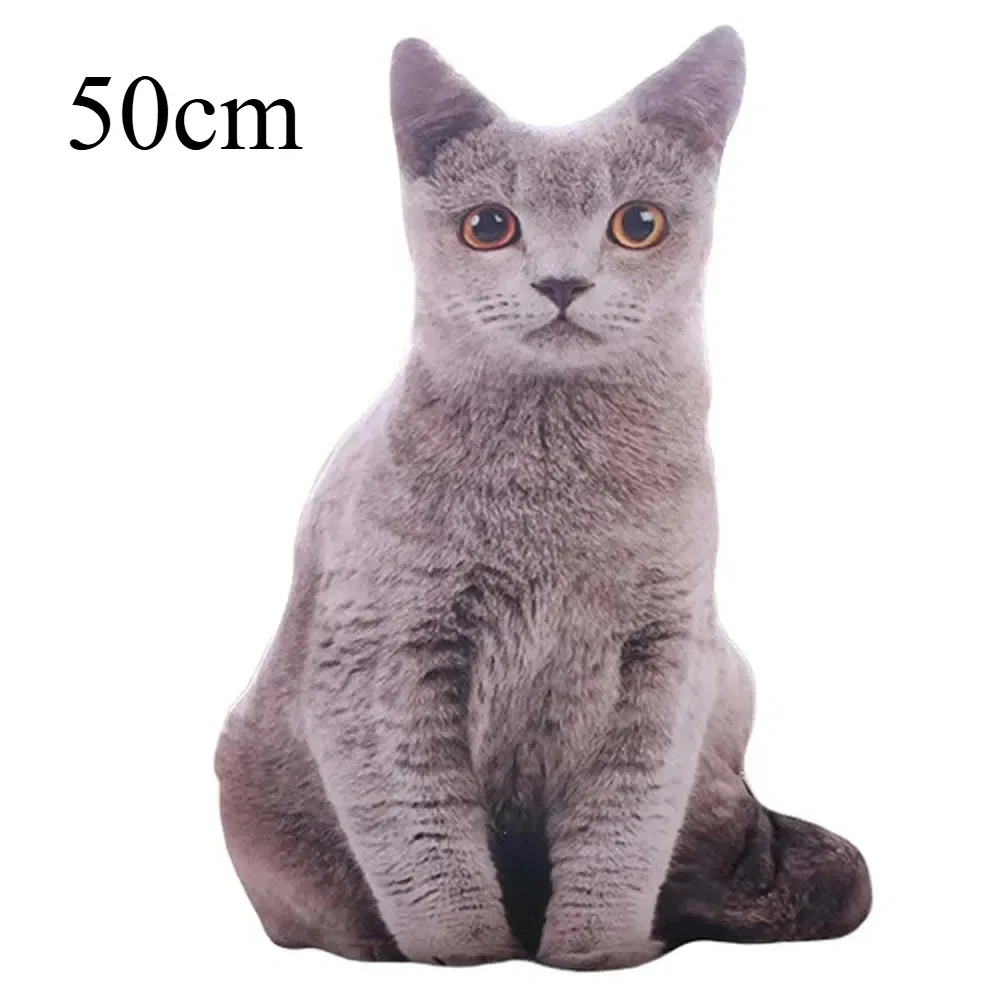 Peluche Realistico 3D Gatto Bambola Morbido Cartone Animato Simulazione Gatto Peluche Cuscino Farcito Kawaii Animali di Peluche Cuscino Giocattolo per Bambini Ragazze