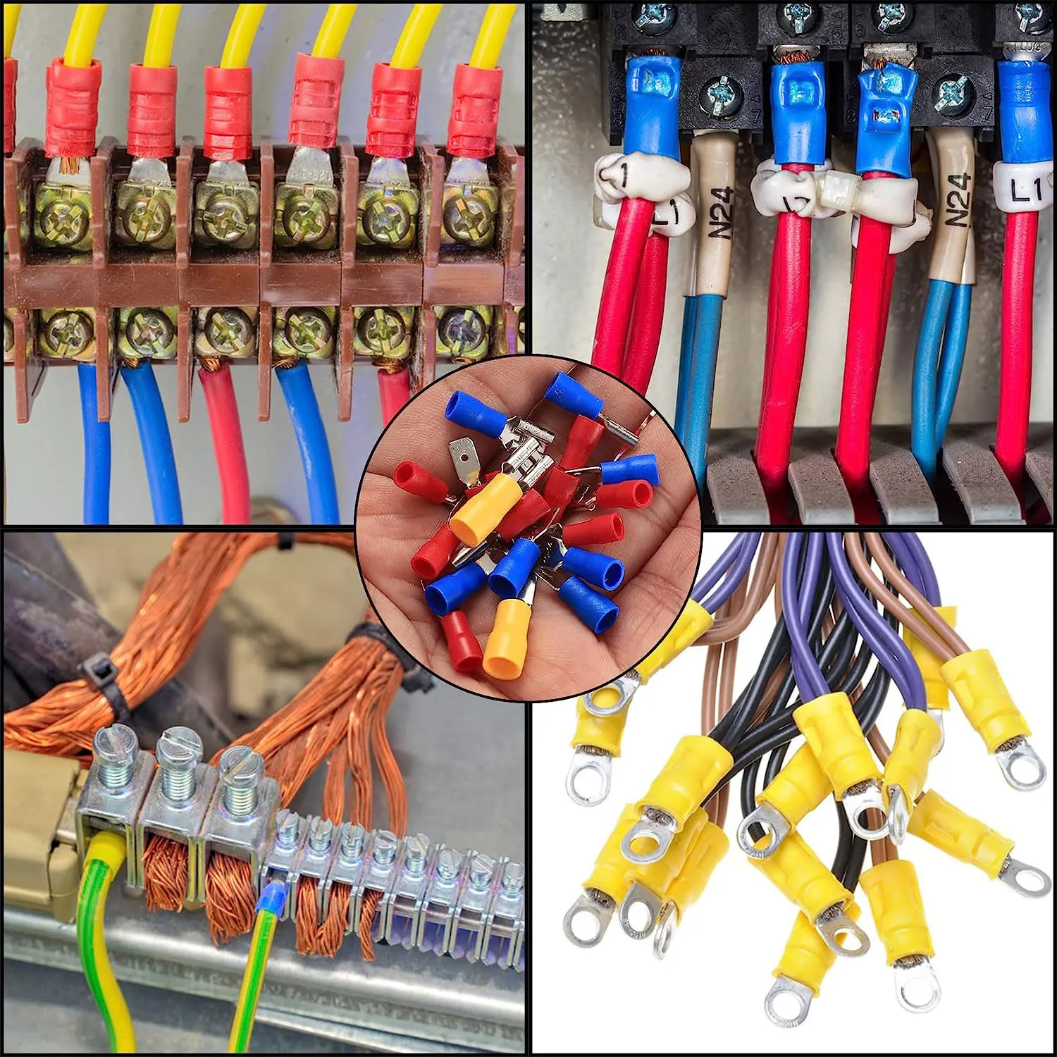 Pre Insulated Terminal Crimping Pliers Kit HS-30J Clamp Insulated Electrical Connector Crimping Tool for AWG 22-10