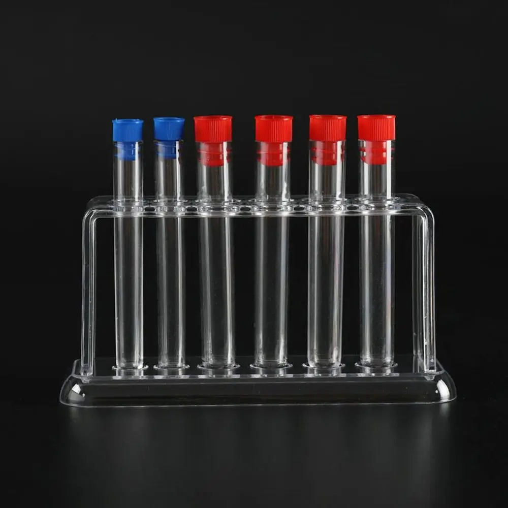 High-quality Plastic Test Tube Rack 6 Holes Clear Test Tube Stand Burette Support