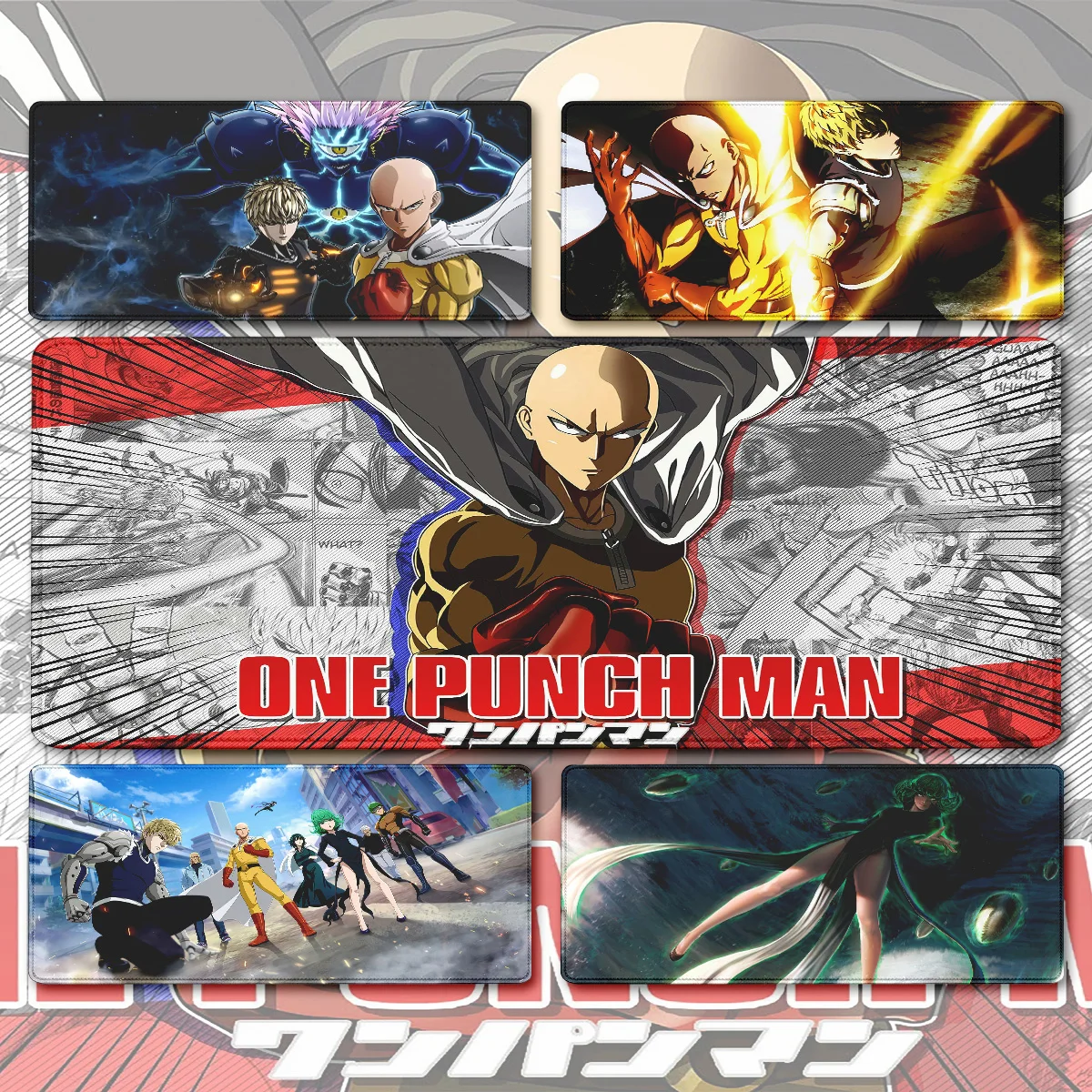 O-One Punch M-Man Esports mousepad Large Gaming Accessory mouse pad LockEdge Thickened Computer Rubber Keyboard Table Desk Mat