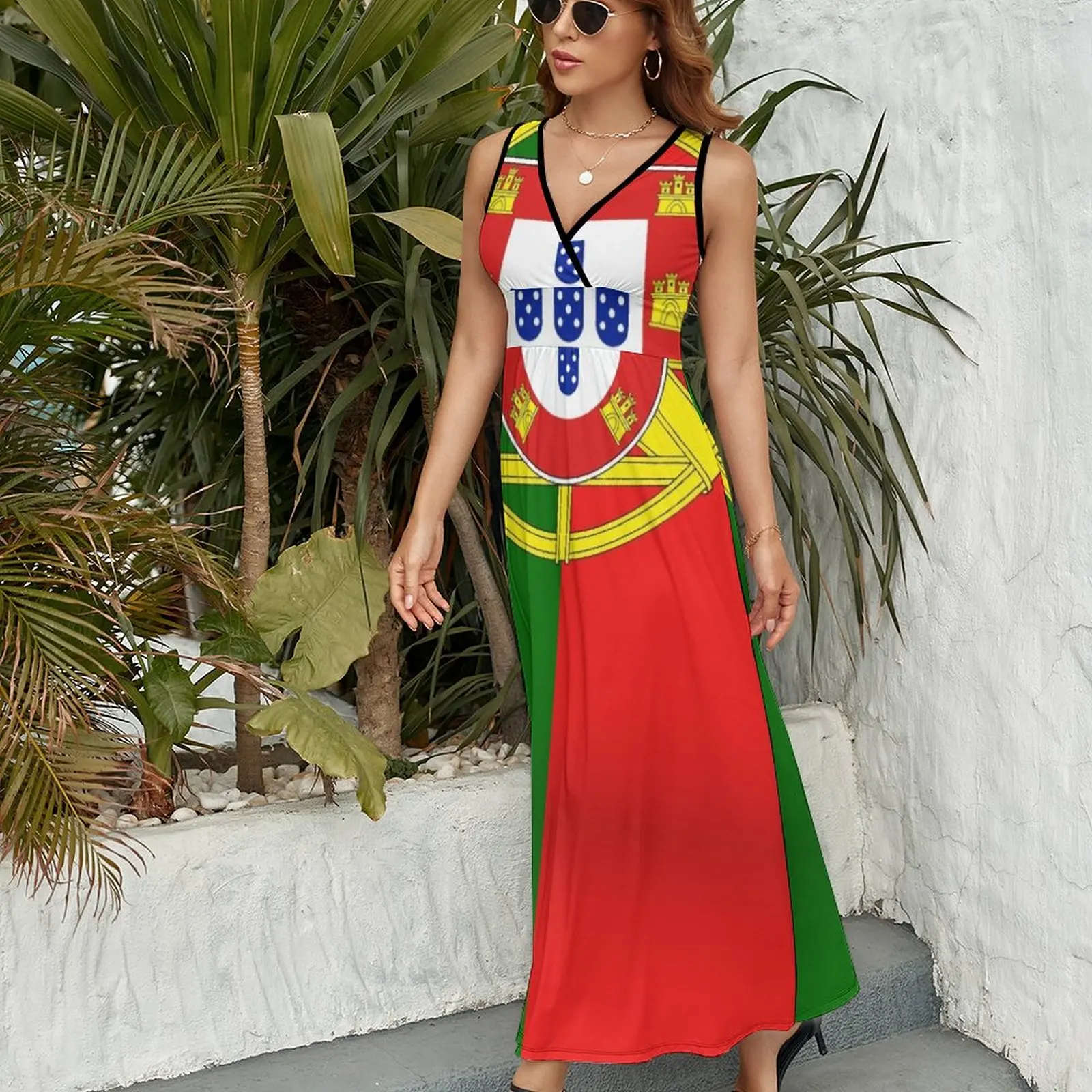 Portugal flag Sleeveless Dress Long dress Women's summer dress Woman's evening dress