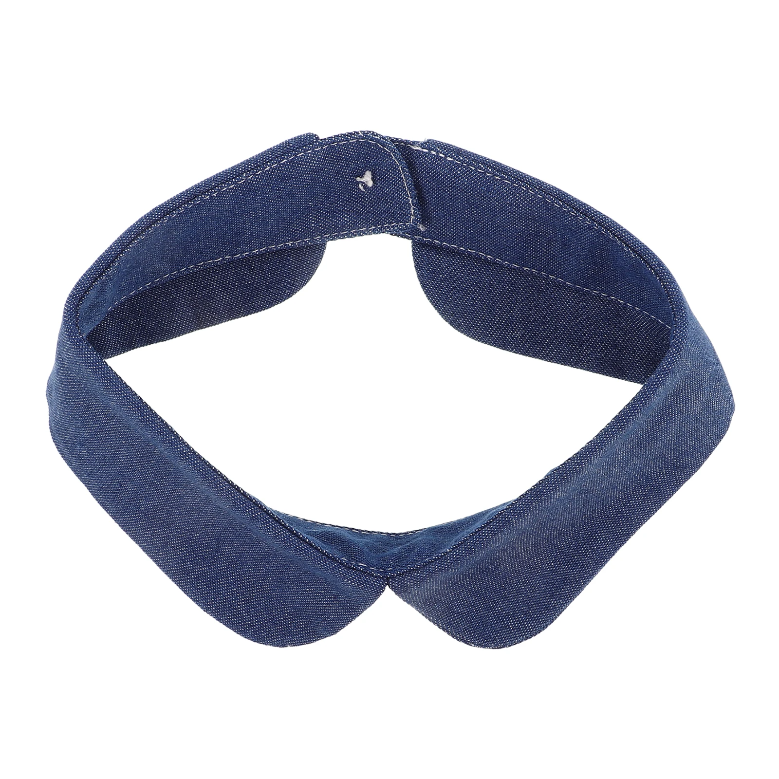 

Denim Fake Collar Blouse Decorative Shirt Detachable Wild Dickey Clip-on Cowboy Faux