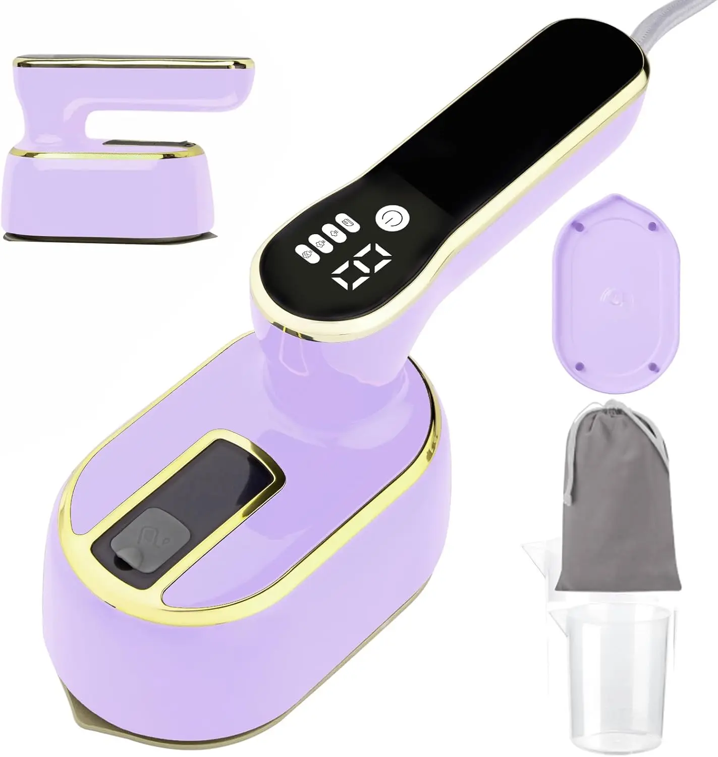 

1000w Travel Steamer Iron for Clothes LED Portable Mini Steam Ironing Machine Travel Size Traveling Garment Hand Held Steamer