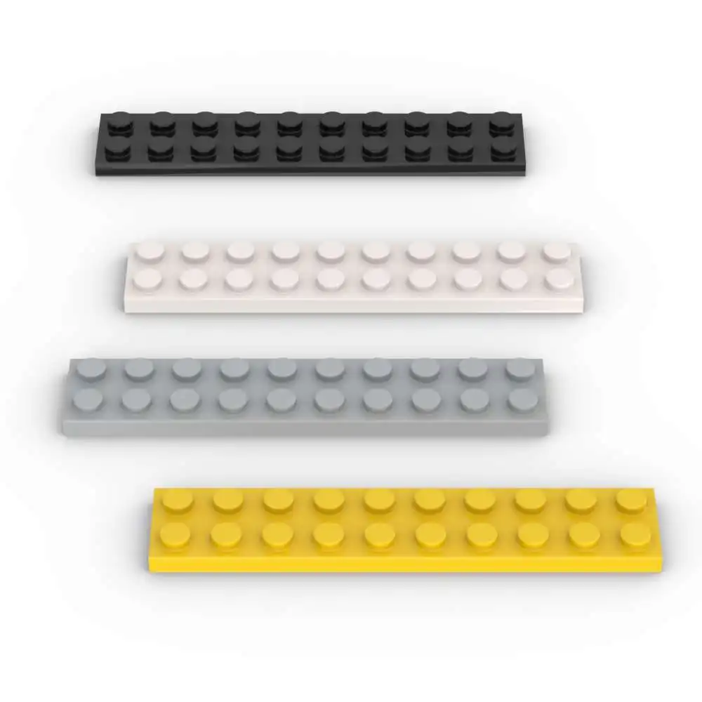 Набор строительных блоков MOC 10 шт. (3832) - Пластины-шины 2x10, световые панели, кирпичики. Игрушки для взрослых, подарки на день рождения и особые праздники.